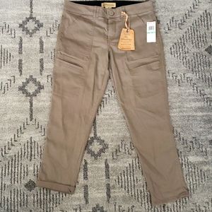 Skinny Cargo Ankle Crop Jeans